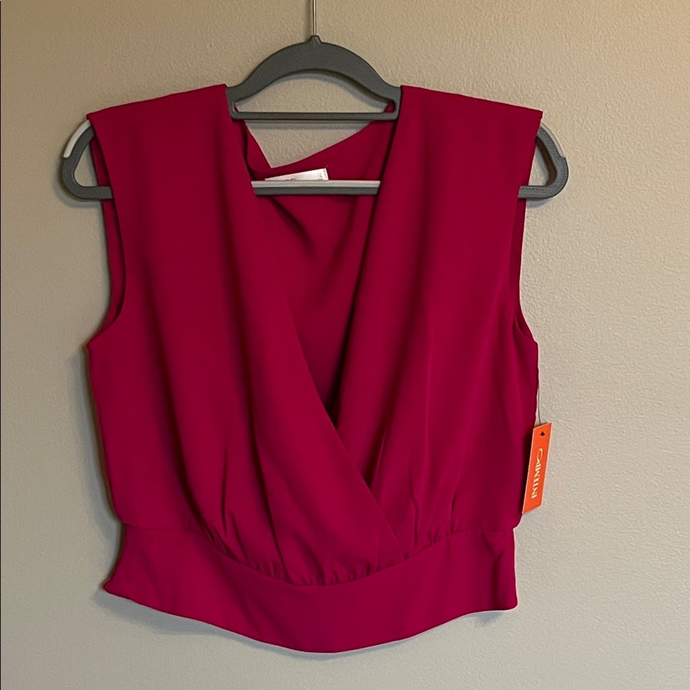 Pink Sleeveless Blouse